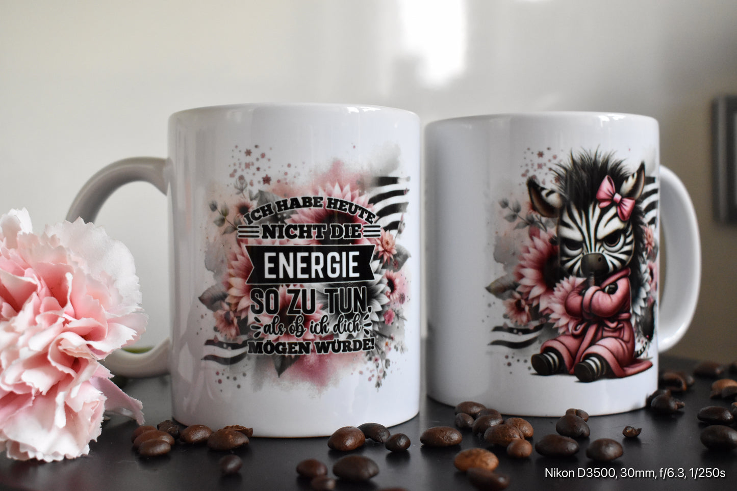 Humorvolle Kollegengeschenk Idee: Die Energie für heute fehlt - Sarkastische Tasse!
