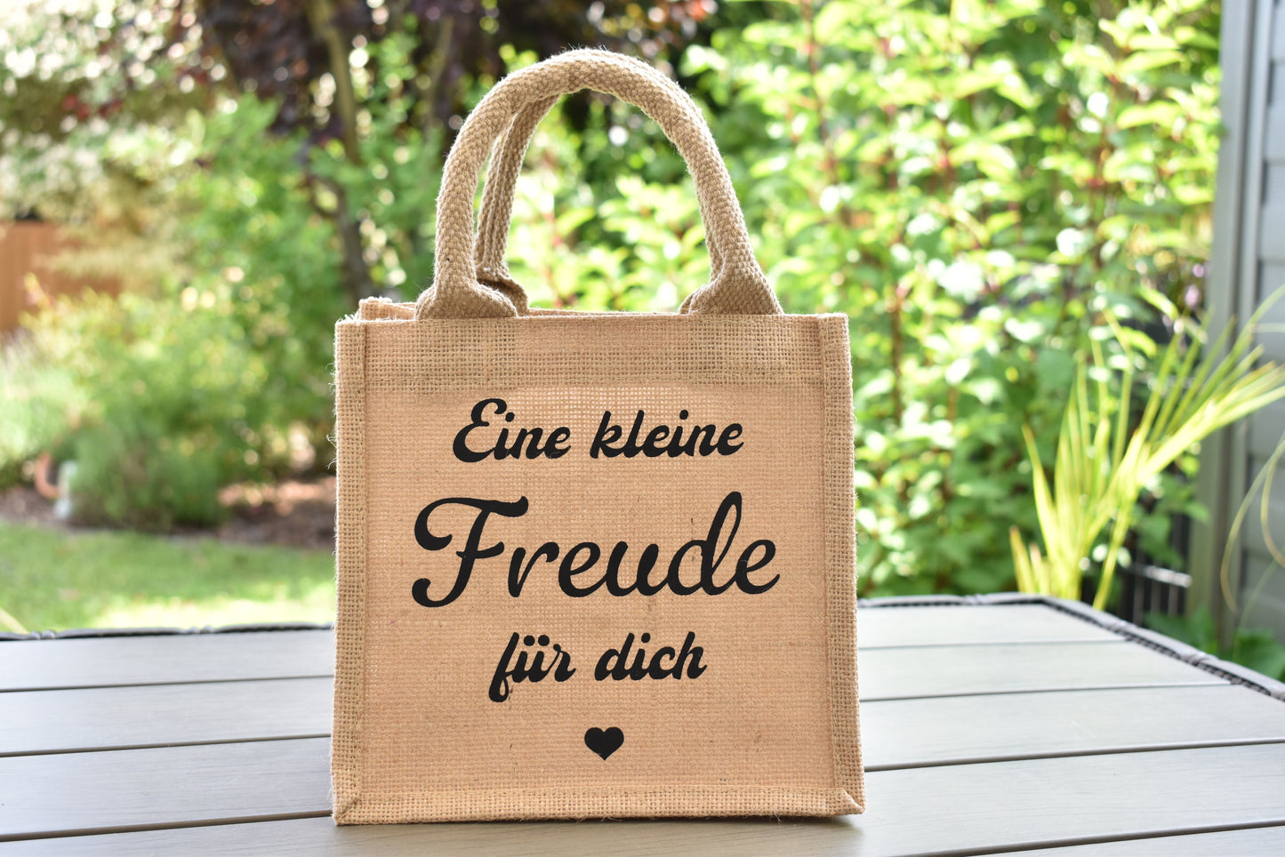 Personalisierbare Geschenktasche "Eine kleine Freude für dich", Naturell
