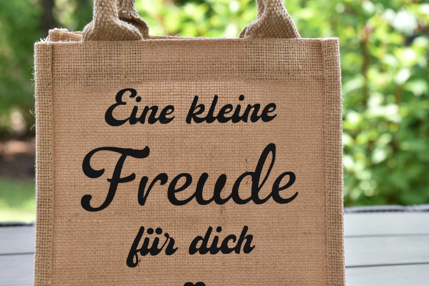 Personalisierbare Geschenktasche "Eine kleine Freude für dich", Naturell
