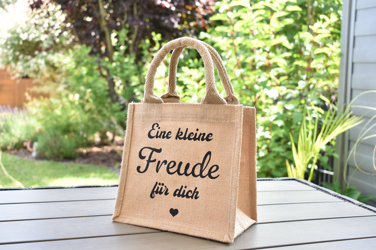 Personalisierbare Geschenktasche "Eine kleine Freude für dich", Naturell