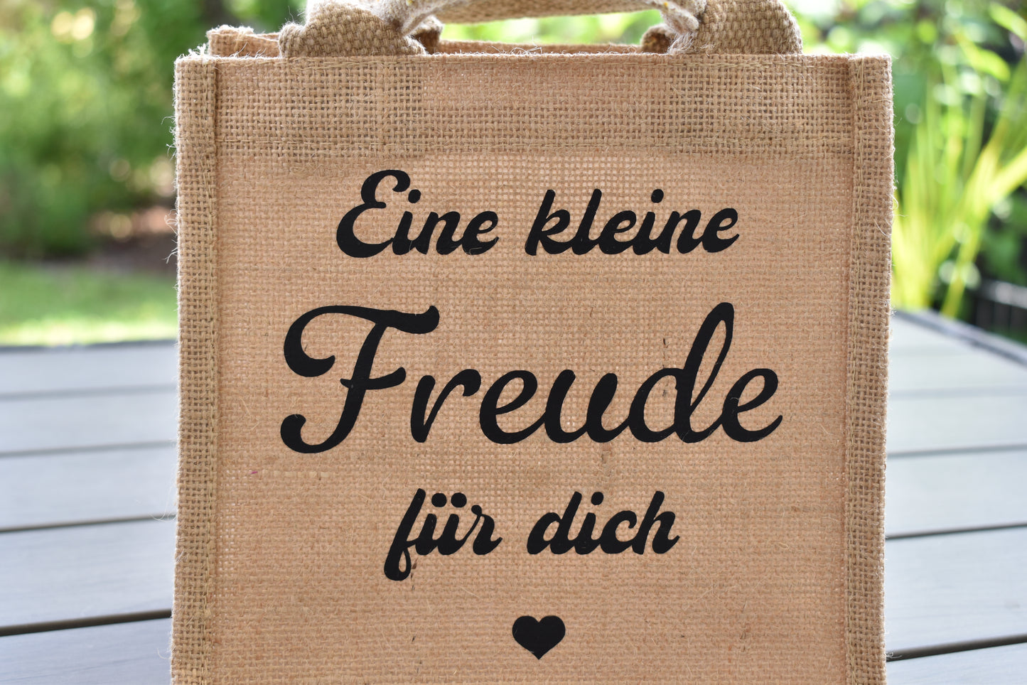 Personalisierbare Geschenktasche "Eine kleine Freude für dich", Naturell