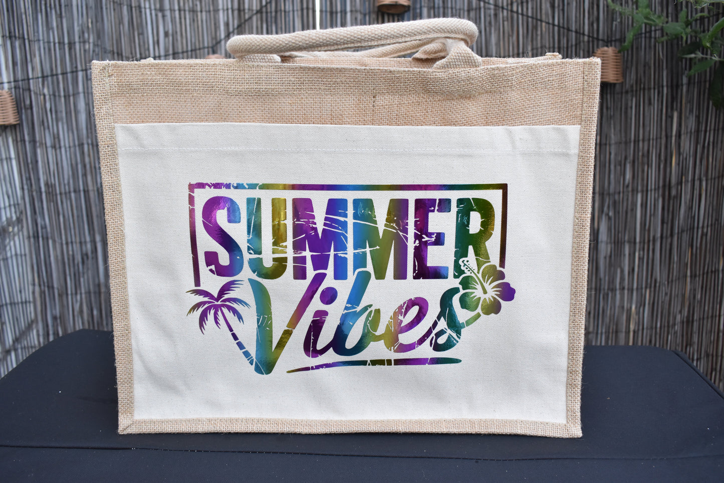 Tragetasche "Summer Vibes" – Sommer Tasche mit buntem Design