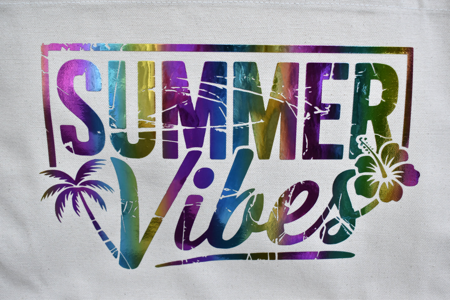 Tragetasche "Summer Vibes" – Sommer Tasche mit buntem Design