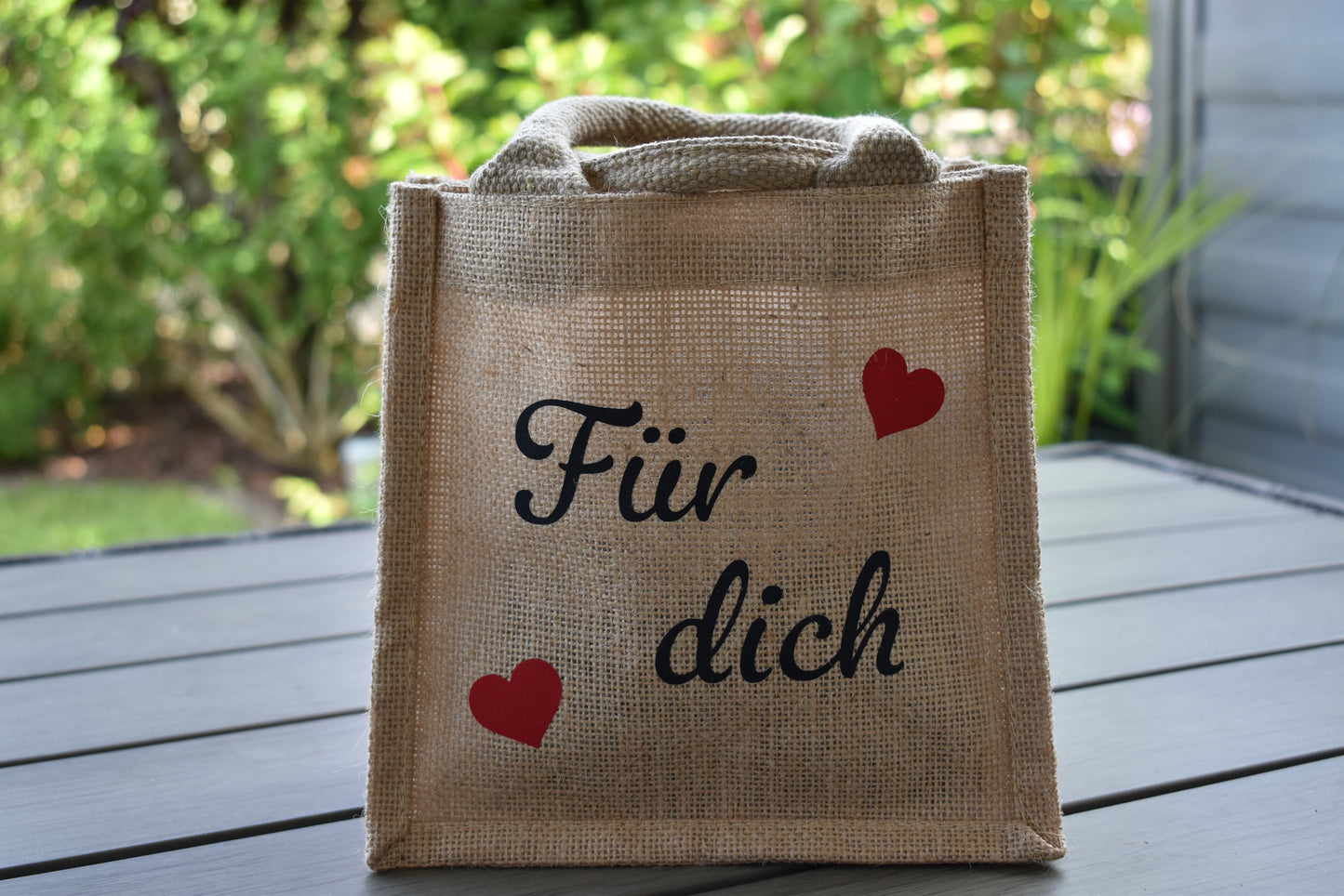 Personalisierbare Geschenktasche mit der Aufschrift "Für dich",