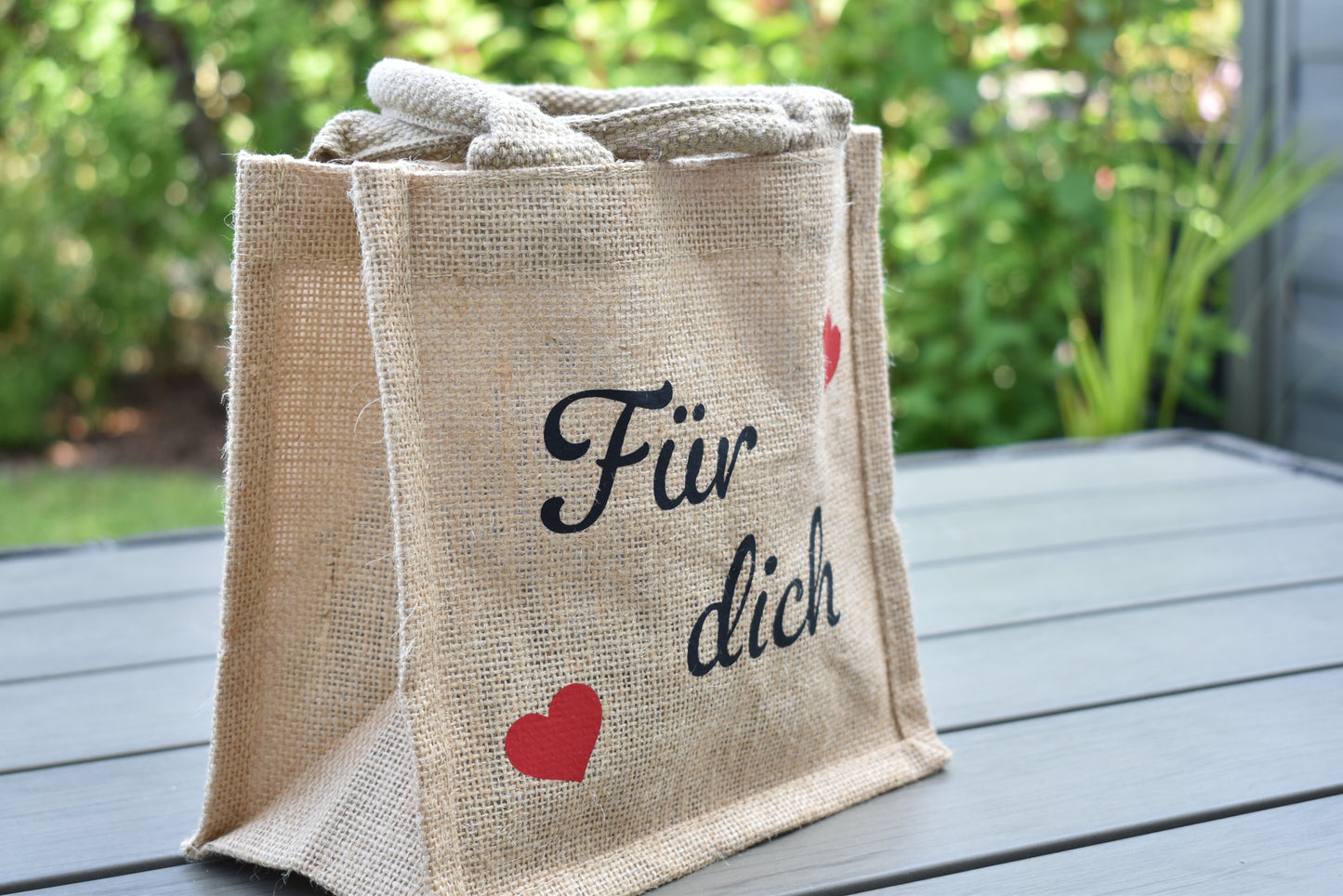Personalisierbare Geschenktasche mit der Aufschrift "Für dich",