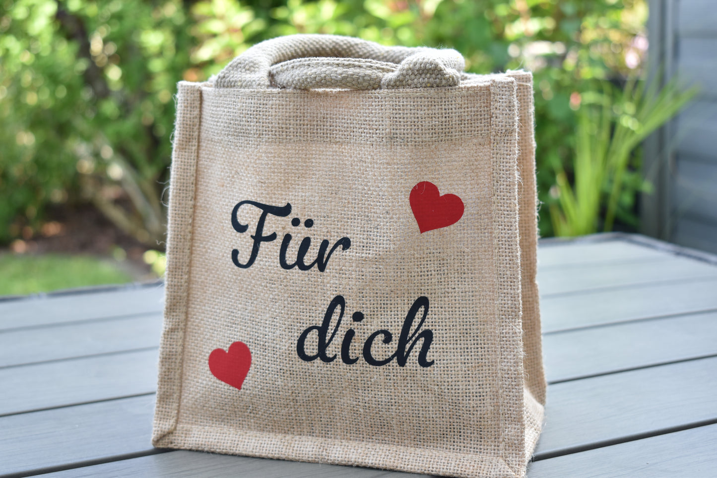Personalisierbare Geschenktasche mit der Aufschrift "Für dich",
